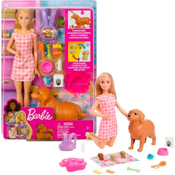 Muñeca Barbie Mascotas Perritos Magicos