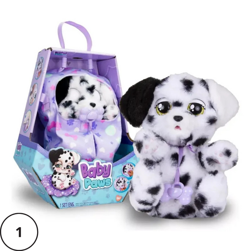 Peluche Baby Paws Interactivo 22cm Husky/Dalmata/Cocker 99765