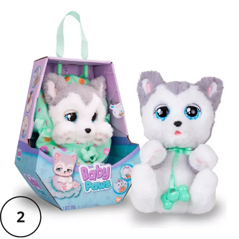 Peluche Baby Paws Interactivo 22cm Husky/Dalmata/Cocker 99765